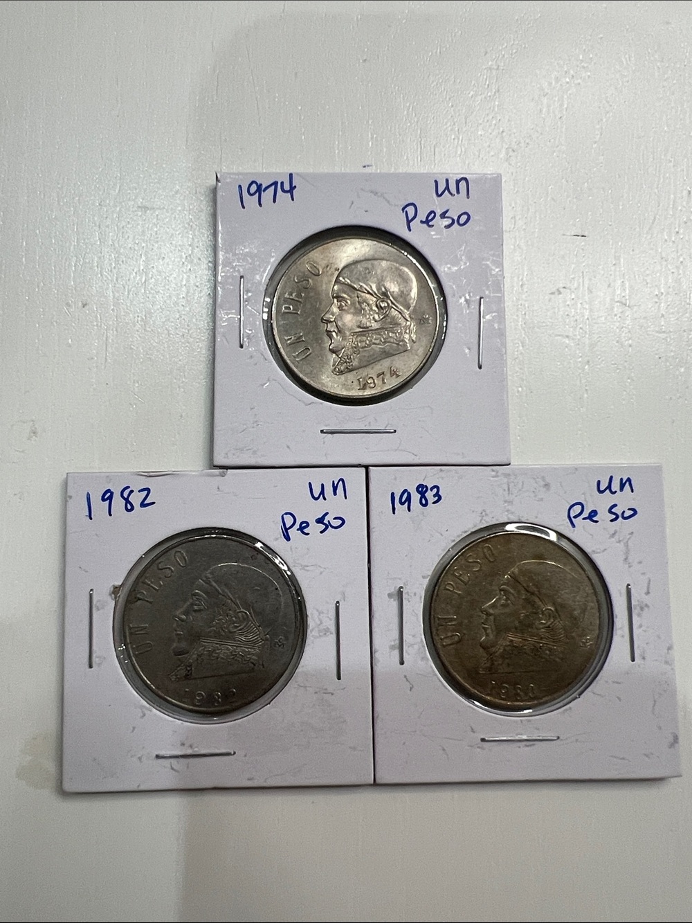 1974-82-83 Peso - Lot of 3